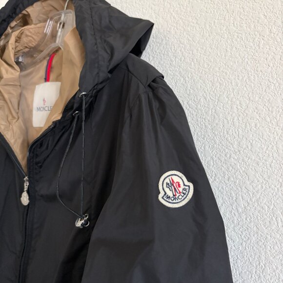 Designer Inspired Long Windbreaker Jacket | Black | Size 3 (Fits M/L) - Picture 2 of 12